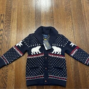 Polo Ralph Lauren Navy Bear Cardigan